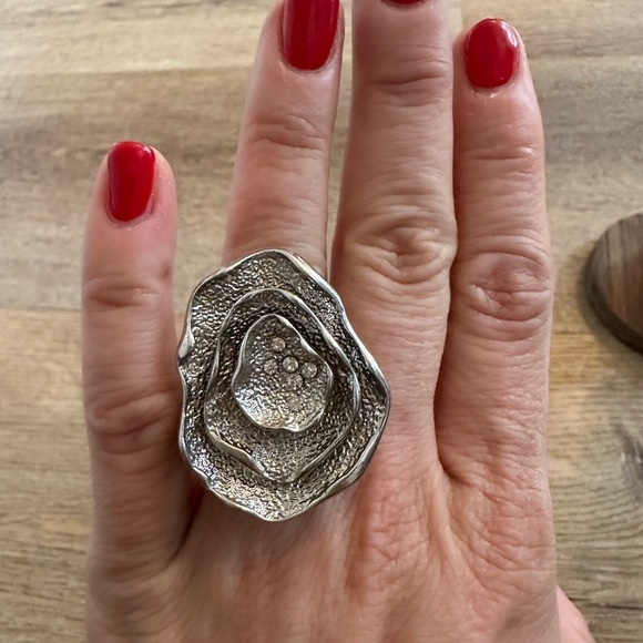 3 Ring Bundle-Stretch Rings-Mixed Metals-Statement Rings - Picture 9 of 10